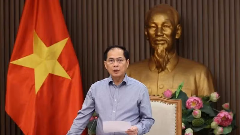 Deputy Prime Minister Bui Thanh Son speaks at the meeting (Photo: VNA)