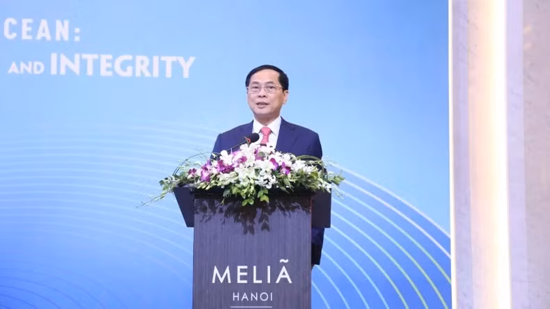 Deputy Prime Minister and Minister of Foreign Affairs Bui Thanh Son presides over the event. (Photo: Ministry of Foreign Affairs)