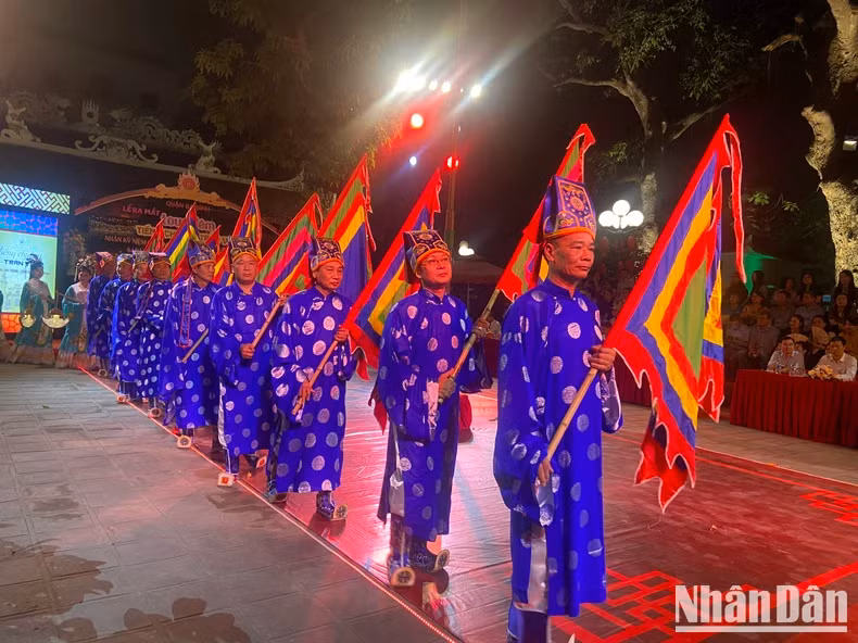 Re-enactment of traditional rituals at the temple.