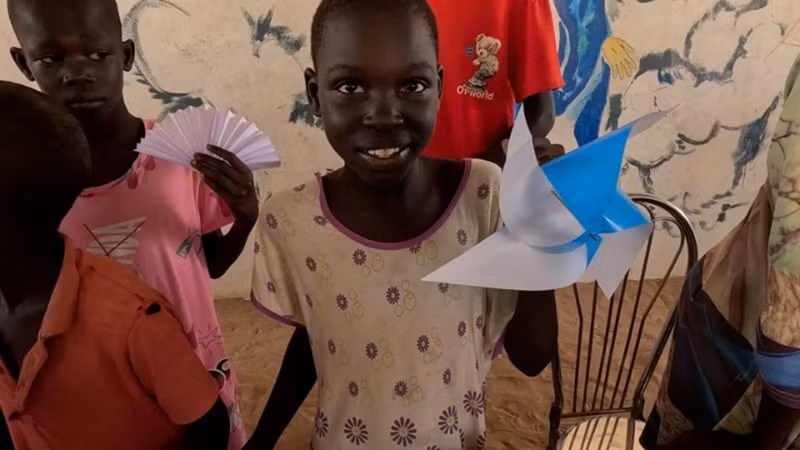 Crafts created with the children's joy and excitement.