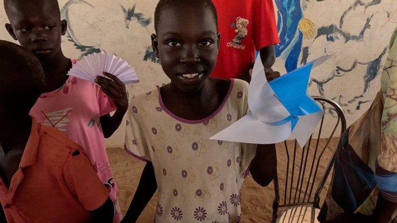 Crafts created with the children's joy and excitement.