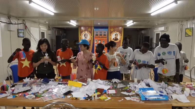 Crafts created with the children’s joy and excitement.