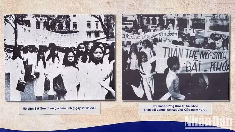 Vietnamese women in 'Ao Dai' through historical periods.