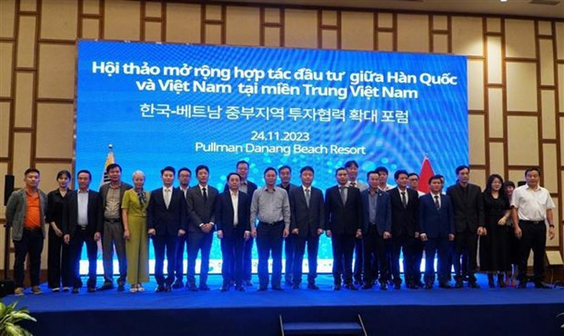 At the confernce on the expansion of investment between the RoK and central localities of Vietnam. (Photo: VNA)
