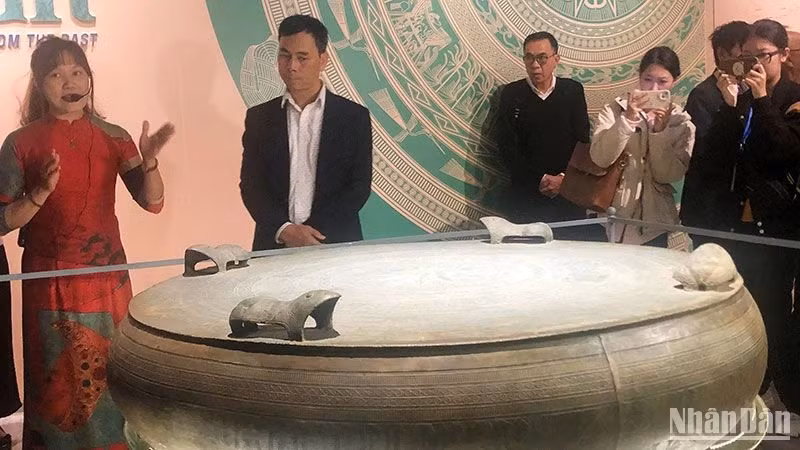 The largest bronze drum artefact that Vietnam has discovered so far.