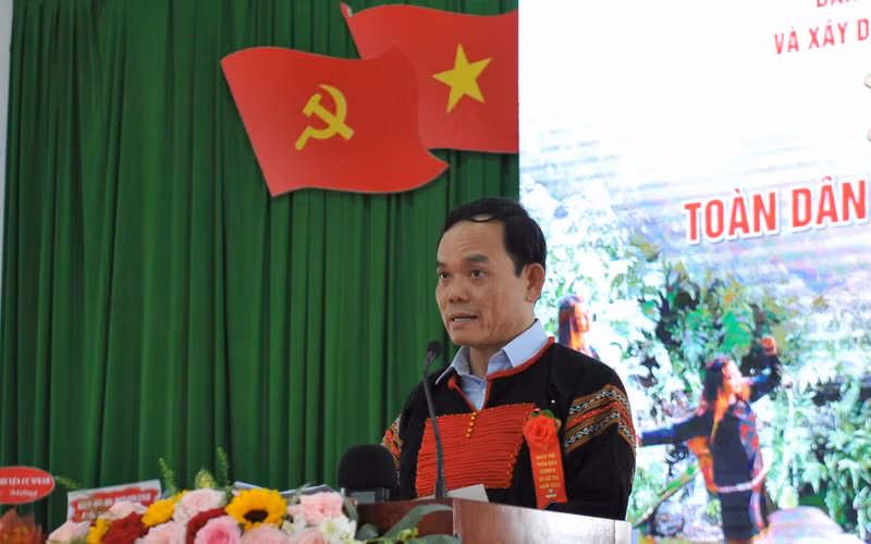 Deputy PM Tran Luu Quang speaking at the event (Photo: baodaklak.vn)
