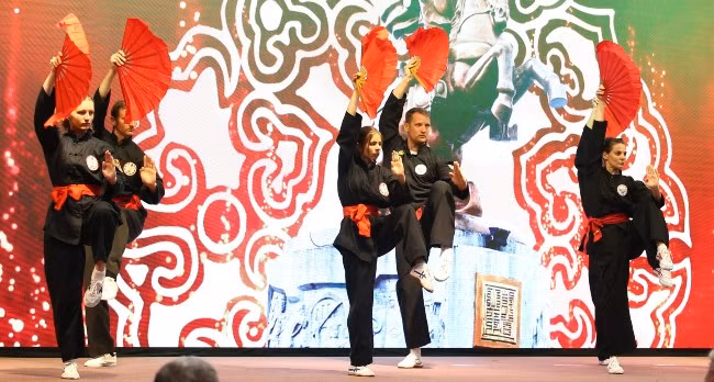 A martial arts demonstration at the closing ceremony (Photo: binhdinh.gov.vn)