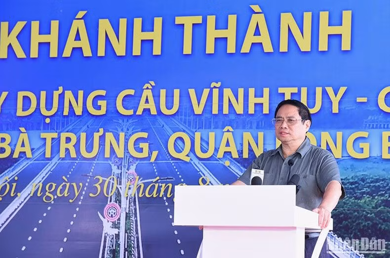 Prime Minister Pham Minh Chinh speaking at the event (Photo: NDO)