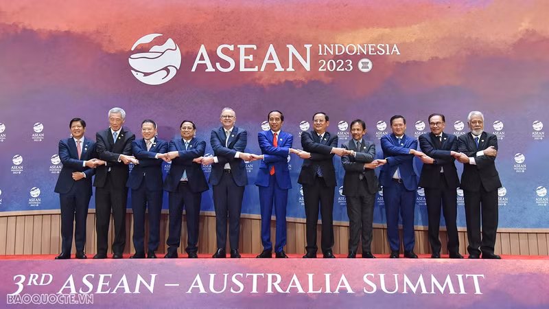 Prime Minister Pham Minh Chinh and other leaders at the ASEAN-Australia Summit (Photo: baoquocte.vn)