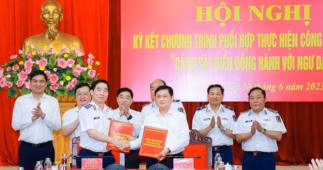 At the signing ceremony