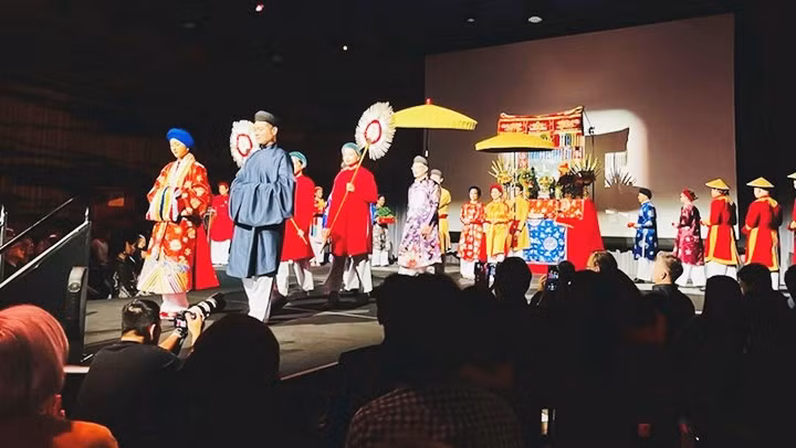 An exhibiting of Vietnamese traditional wedding clothes and textiles dated to the 18th century within the framework of the Vietnam Week.