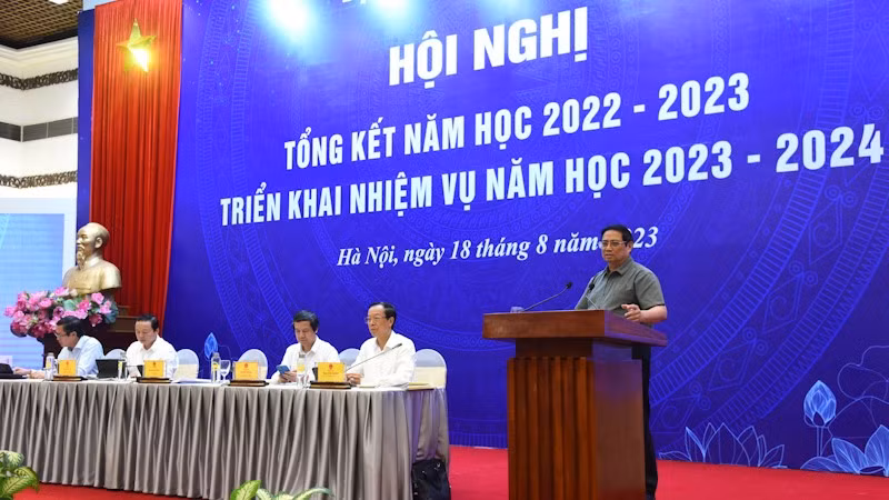PM Pham Minh Chinh speaking at the event (Photo: NDO/Tran Hai)