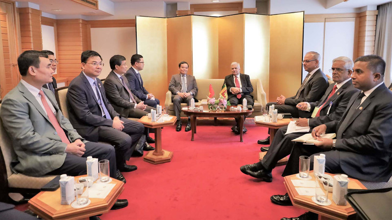 Deputy PM Tran Luu Quang meets President of Sri Lanka Ranil Wickremesinghe (Photo: VNA)