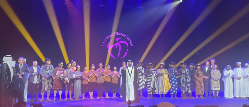 At the opening ceremony of 36th World Theatre Congress