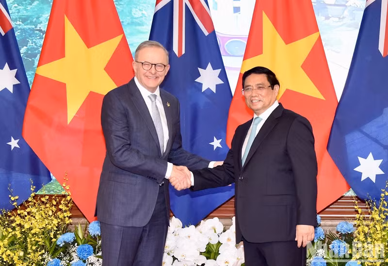Prime Minister Pham Minh Chinh and his Australian counterpart Anthony Albanese (Photo: NDO/Tran Hai)