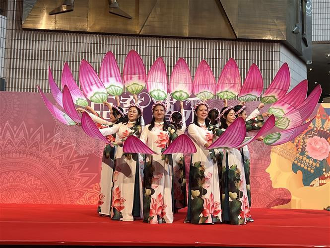 A Vietnamese performance at the event (Photo: VNA)