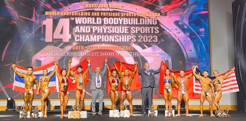 Vietnam bags eights golds at World Bodybuilding Championship 