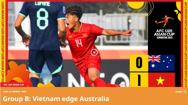 A screenshot of the article on AFC website.