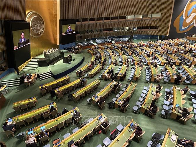 A meeting session of UN General Assembly. (Photo: VNA)