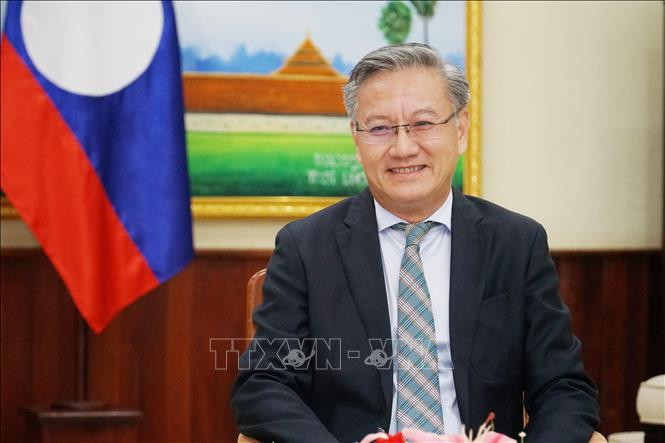 Thongsavanh Phomvihane, head of the LPRP Central Committee's Commission for External Relations (Photo: VNA)