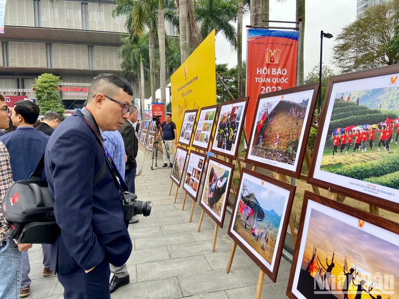 At the photo exhibition