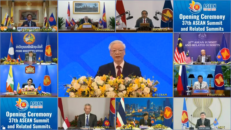 At the opening ceremony of the 37th ASEAN Summit and Related Summits hosted by Vietnam in 2020 (Photo: VGP)
