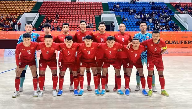 The Vietnamese futsal team (Photo: VFF)