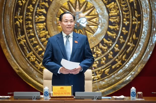 National Assembly Vice Chairman Tran Quang Phuong addresses the meeting (Photo: VNA)