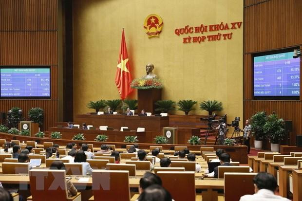 NA deputies vote to pass the revised Law on Domestic Violence and Control (Photo: VNA)