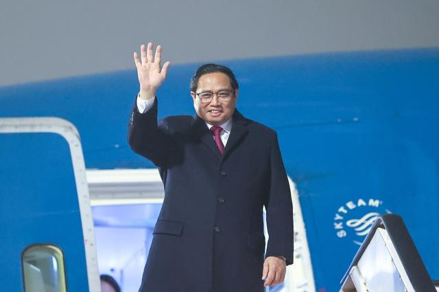 Prime Minister Pham Minh Chinh begins his official visit to the Netherlands at the invitation of Prime Minister Mark Rutte. (Photo: VGP)