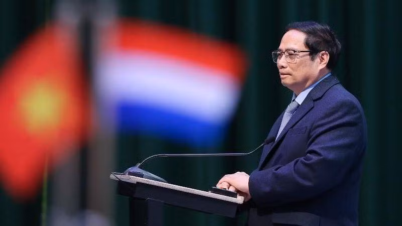 Prime Minister Pham Minh Chinh speaks at Brainport Eindhoven