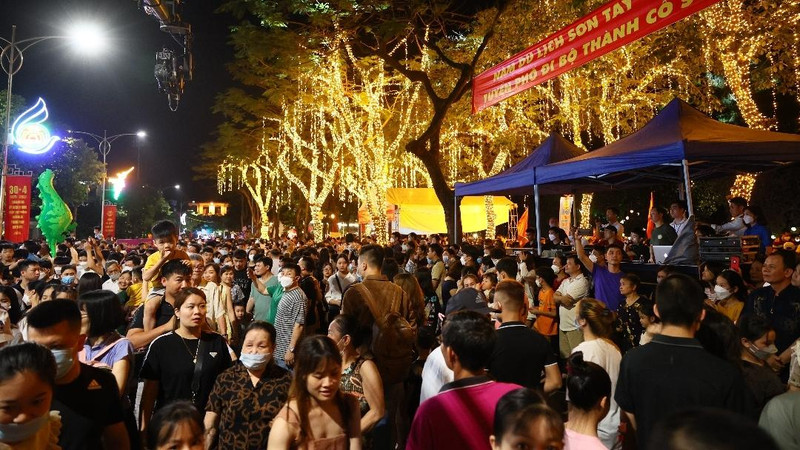 The pedestrian zone around the Son Tay ancient citadel (Photo: baotintuc.vn)