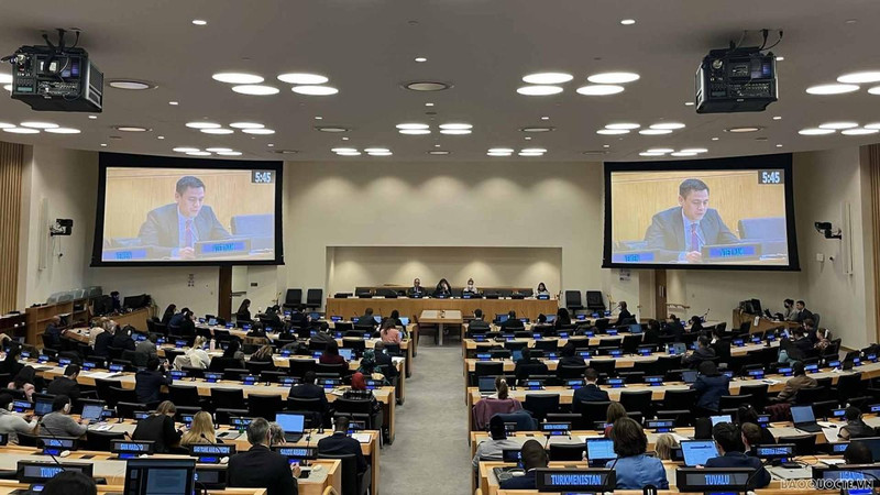 Vietnam calls for global efforts to promote sustainable development: Ambassador Dang Hoang Giang speaks at the event. (Photo: WVR)
