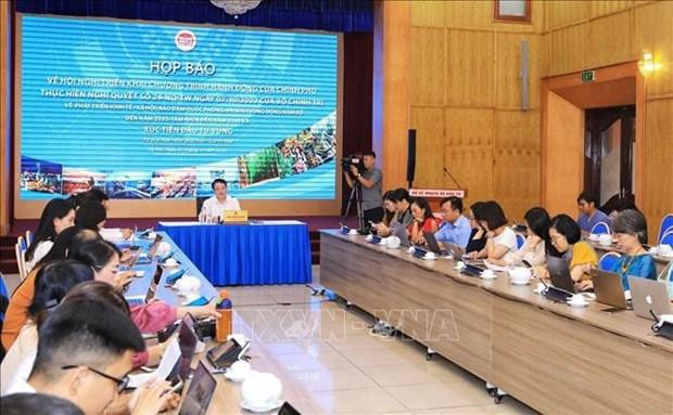 The press conference announcing the organisation of the conference (Photo: VNA)