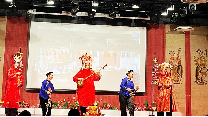 Then singing performance in France.