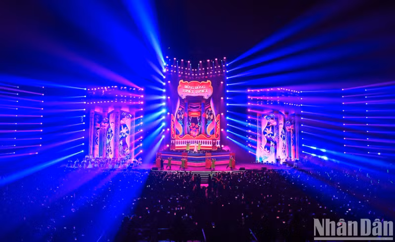 Impressive stage with the perfect combination of light, music and cutting-edge technology.