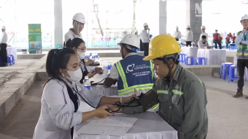 Health check-up for workers.