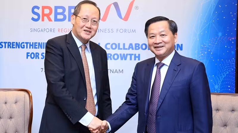 Deputy Prime Minister Le Minh Khai received Dr. Tan See Leng, Minister for Manpower and Second Minister for Trade and Industry of Singapore.
