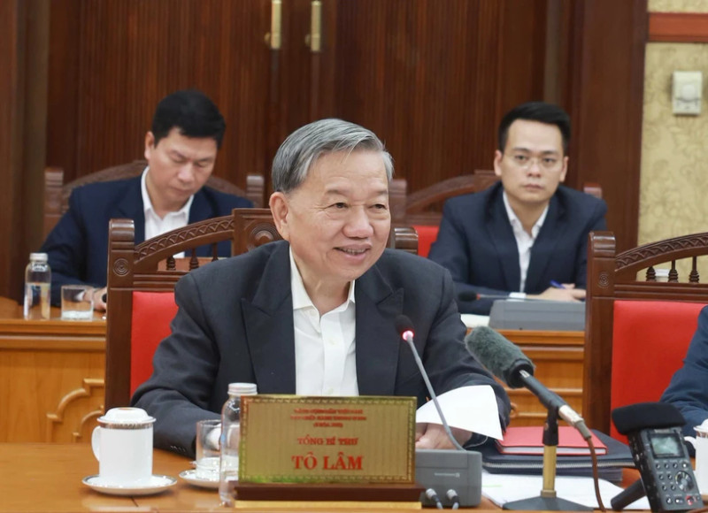 Party General Secretary To Lam addresses the meeting (Photo: VNA)