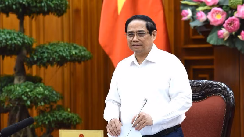 Prime Minister Pham Minh Chinh addresses the meeting. (Photo: NDO/Tran Hai)