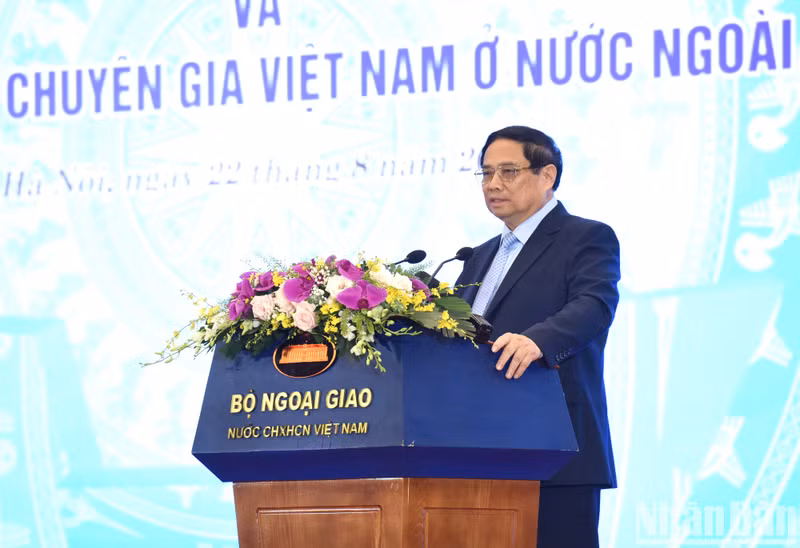 Prime Minister Pham Minh Chinh addresses the event (Photo: NDO/Tran Hai)