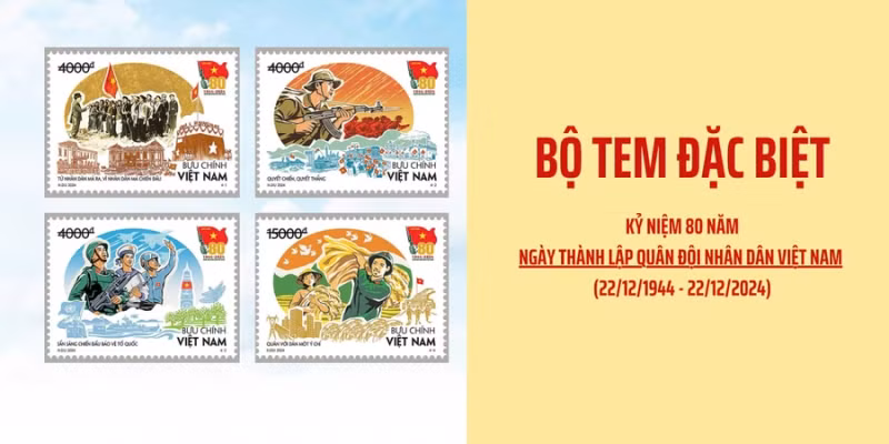 Stamp collection commemorates 80th founding anniversary of Vietnam People’s Army 