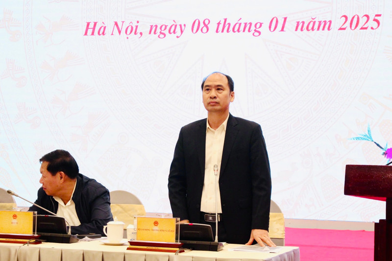 Deputy Minister of Labour, Invalids and Social Affairs Nguyen Van Hoi speaks at the conference (Photo: Kim Ngan)