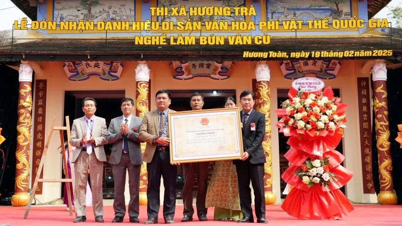 At the ceremony 
