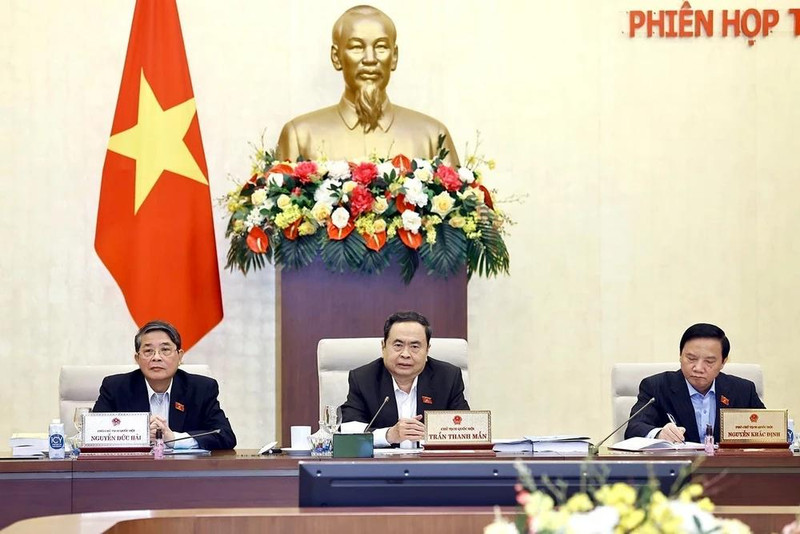 National Assembly Chairman Tran Thanh Man addresses the NA Standing Committee's 42nd session. (Photo: VNA)