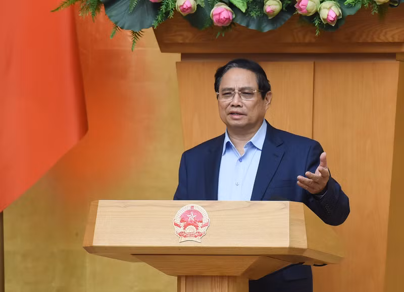 PM Pham Minh Chinh speaks at the session (Photo: NDO/Tran Hai)