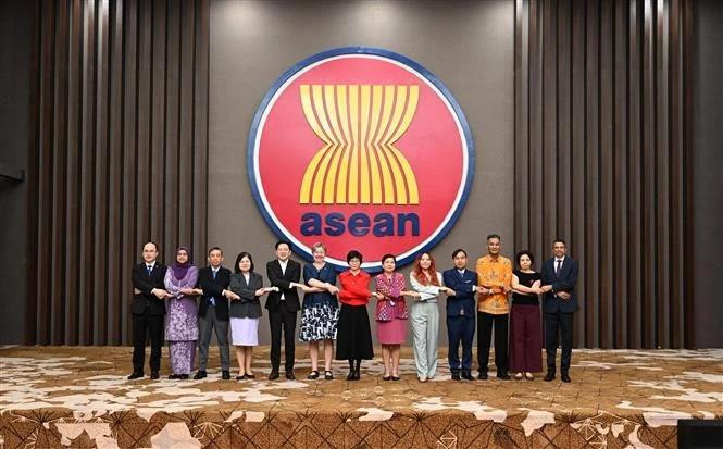 Delegates at the 4th ASEAN-UK Joint Cooperation Committee (Photo published by VNA)