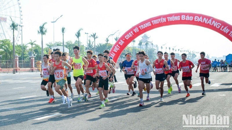 At the running event in Da Nang City 