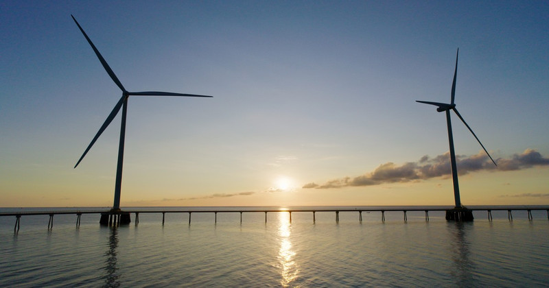 The wind farm at Ba Dong Sea.