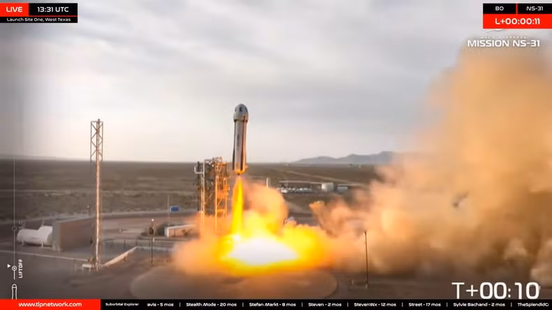 NS-31 is the 31st spaceflight and the 11th manned spaceflight conducted by the US technology company Blue Origin.